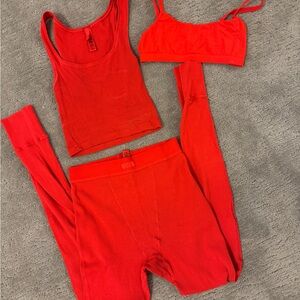 Women's Red Lounge Set